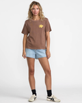 RVCA Womens Daily Tee - Coffee Bean
