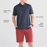 Saxx Mens Droptemp™ All Day Cooling Short Sleeve Polo