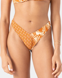Roxy Women's Ray Of Sunshine V Cheeky Bikini Bottom - Rust Multi