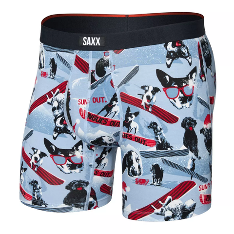 Saxx Vibe Xtra Soft Underwear - Winter Dogs of Saxx - Blue