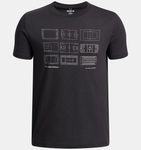 Under Armour Boys' UA Courts Short Sleeve - Black / White - 001