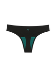 Huha Women's Seamless Low-Mid Rise Thong Mineral Undies - Black