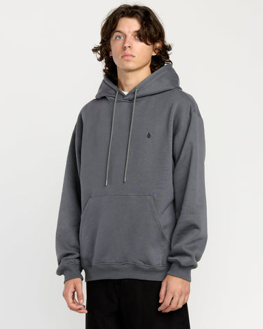 Volcom Mens Single Stone Pullover Hoodie - Asphalt Black