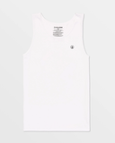 Volcom Mens Solid Heather Tank - White