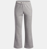 Under Armour Girls' UA Rival Fleece Piped Pants - Mod Gray Light Heather / White - 011