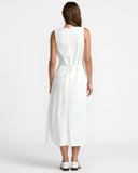 RVCA Womens Market Midi Dress - Vintage White