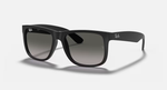 Ray-Ban Justin Sunglasses - Rubber Black W/ Dark Grey Gradient