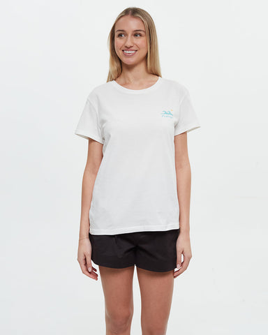 Tentree Women's Seaforestation T-Shirt - Undyed / Sea Blue