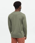 Tentree Mens Baker Longsleeve - Deep Olive Heather