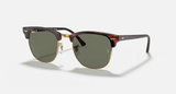 Ray-Ban Clubmaster Sunglasses - Tortoise on Arista W/ G-15 Green