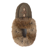 Manitobah Women's Tipi Suede Moccasin - Dark Olive