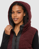 Tentree Womens Collins Vest - Deep Burgundy / Meteorite Black