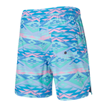 Saxx Mens Oh Buoy Stretch Volley 7" Swim Short - Geo Gradiant- Multi