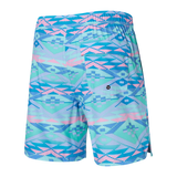 Saxx Mens Oh Buoy Stretch Volley 7" Swim Short - Geo Gradiant- Multi