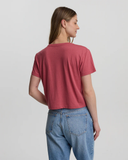Tentree Women's Lake View Crop T-Shirt - Rosewood Lake View