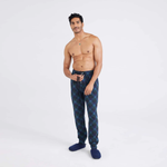 Saxx Droptemp Cooling Sleep Pants - Bison Check-Maritime