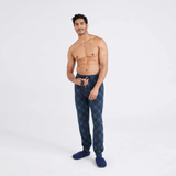 Saxx Droptemp Cooling Sleep Pants - Bison Check-Maritime
