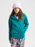 Burton Kids' Crown Weatherproof Full-Zip Fleece Hoodie - Pacific Teal