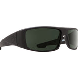 Spy Logan Sunglasses - Soft Matte Black - Happy Gray Green