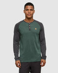 Tentree Mens Baker TreeBlend Classic Longsleeve - Forest Pine Heather/Meteorite Black Heather