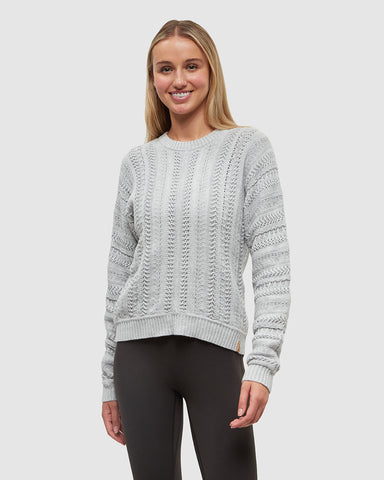 Tentree Women's Pinnacle Sweater - Light Grey Heather
