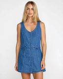 RVCA Womens Lainey Mini Dress - Crystal Blue Denim