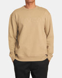 RVCA Mens Big RVCA Stitched Sweatshirt