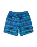 Saxx Mens Oh Buoy 2N1 7" Swim Short - Fish On-Blue Moon