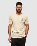 Tentree Mens Baker T-Shirt - Warm Oak Heather/Midnight Blue