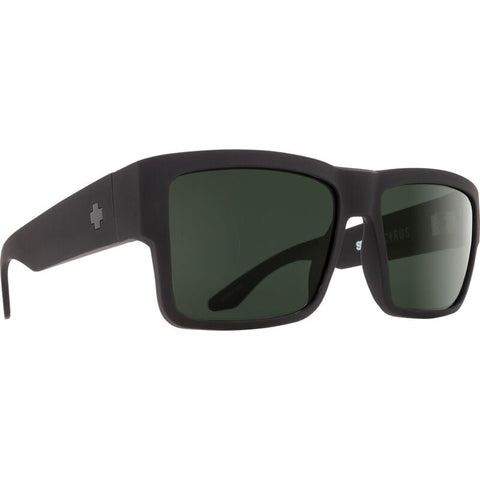 Spy Cyrus Sunglasses - Matte Black - Happy Gray Green