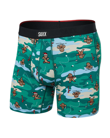Saxx Vibe Xtra Underwear - Holiday Par-Tee-Green
