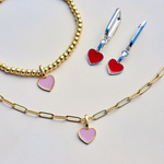 Pura Vida Harper Gold Charm ~ Enamel Heart