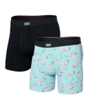 Saxx Vibe Xtra (2 Pack) Underwear - Drinko Flamingo/Black