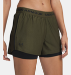 Under Armour Women's UA Tech Play Up 2-in-1 Shorts - Expedition Green / Black - 308