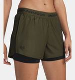 Under Armour Women's UA Tech Play Up 2-in-1 Shorts - Expedition Green / Black - 308