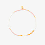 Pura Vida Mixed Seed Bead Gold Stretch Anklet ~ Warm Breeze