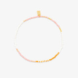 Pura Vida Mixed Seed Bead Gold Stretch Anklet ~ Warm Breeze
