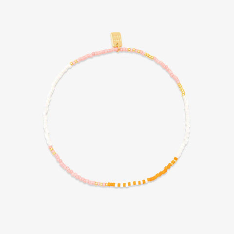 Pura Vida Mixed Seed Bead Gold Stretch Anklet ~ Warm Breeze