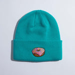 Coal The Crave Food & Drink Patch Acrylic Cuff Beanie - Mint (Doughnut)