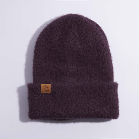 Coal The Pearl Fuzzy Knit Beanie - Black Cherry
