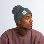 Coal The Uniform Mid Knit Cuff Beanie - Black Marl
