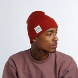 Coal The Uniform Mid Knit Cuff Beanie - Rust