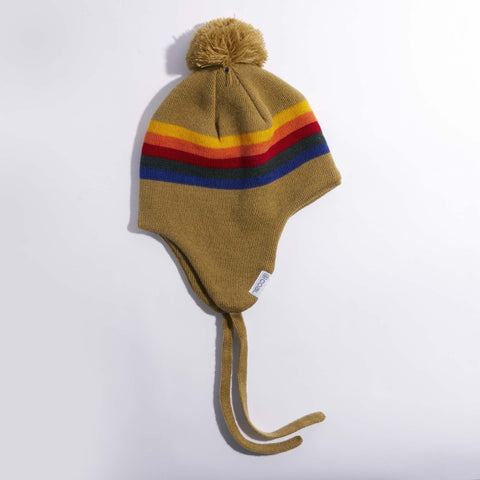 Coal The Bert Ear Flap Pom Beanie - Khaki