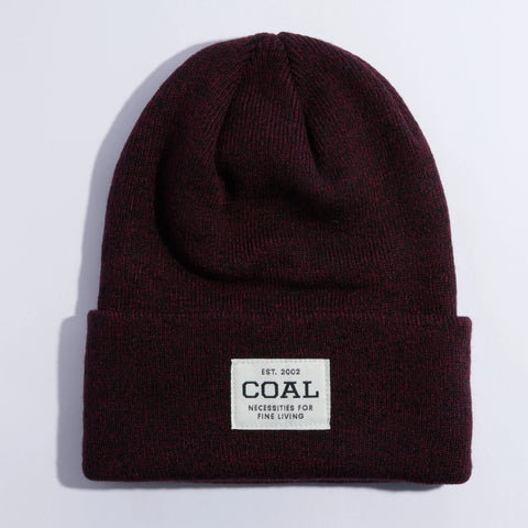 The Uniform Knit Cuff Beanie - Dark Burgundy Marl