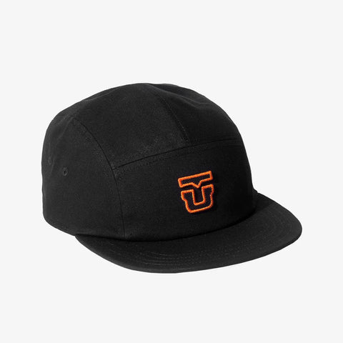 Union Mens 5 Panel Hat - Black/Orange