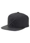 Nixon Exchange Snapback Hat - All Black  / Black