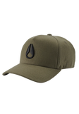 Nixon Deep Down Athletic Snapback Hat - Olive / Black