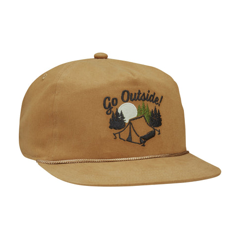 Coal The Field Brushed Twill Vintage Strapback Hat - Light Brown