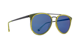 Spy Refresh Toddy Sunglasses - Green Apple Black - Gray with Light Blue Flash Mirror