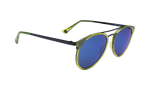 Spy Refresh Toddy Sunglasses - Green Apple Black - Gray with Light Blue Flash Mirror